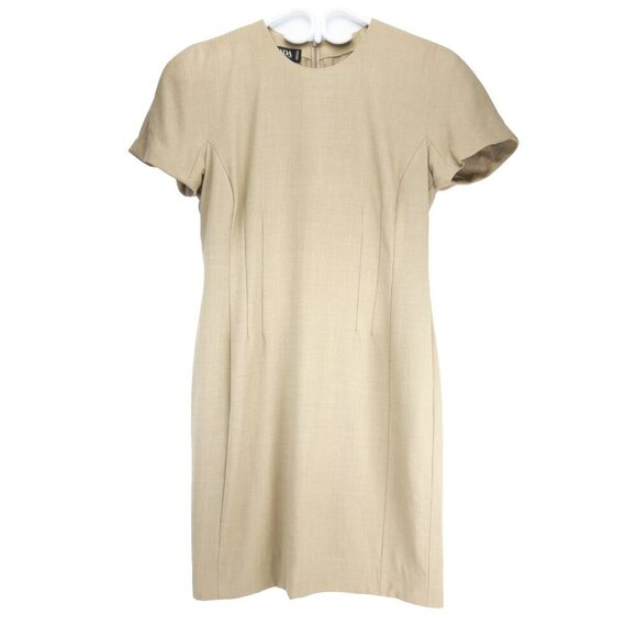 ESCADA Wool VTG Darted Bodice Fitted Neutral Office Luxury Short Sleeve 40 - Picture 7 of 9